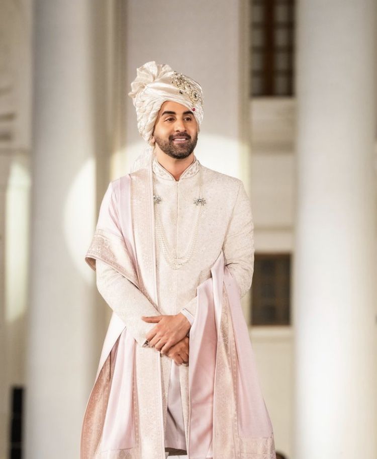 Dusty Pink Sherwani Set