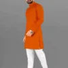 s-orange-khrisha-enterprise-original-imaggas8hqujhgsw Men Cotton Blend Kurta Pyjama Set
