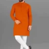 s-orange-khrisha-enterprise-original-imaggas8kgzfzkzq Men Cotton Blend Kurta Pyjama Set